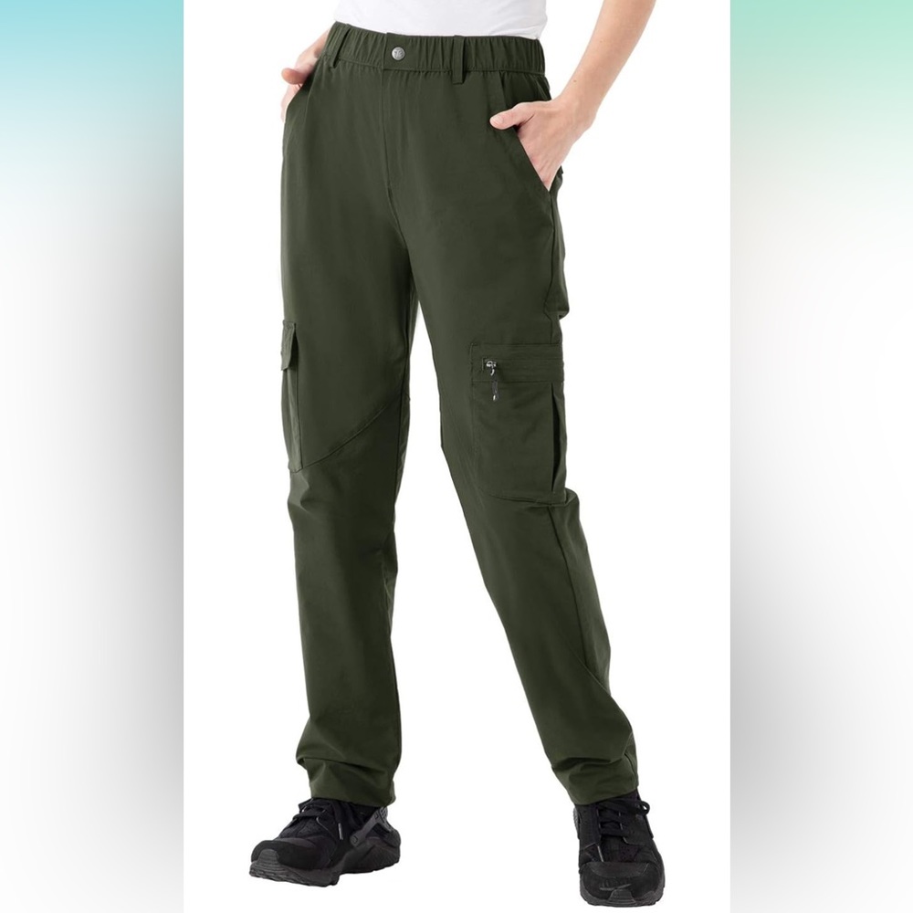 Rdruko Women's Hiking Cargo Pants Water-Resistant Quick Dry UPF 50+